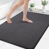 image:imageSmiry Memory Foam Bath Mat 30x20 Extra Soft NonSlip Bathroom Rug Ultra Absorbent Quick Dry Machine Washable Bathroom Mat for Shower Tub amp Floor Decor GreyDary Grey