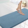 image:imageSmiry Memory Foam Bath Mat 30x20 Extra Soft NonSlip Bathroom Rug Ultra Absorbent Quick Dry Machine Washable Bathroom Mat for Shower Tub amp Floor Decor GreyGrayish Blue