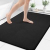 image:imageSmiry Memory Foam Bath Mat 30x20 Extra Soft NonSlip Bathroom Rug Ultra Absorbent Quick Dry Machine Washable Bathroom Mat for Shower Tub amp Floor Decor GreyBlack