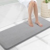 image:imageSmiry Memory Foam Bath Mat 30x20 Extra Soft NonSlip Bathroom Rug Ultra Absorbent Quick Dry Machine Washable Bathroom Mat for Shower Tub amp Floor Decor GreyGrey