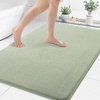 image:imageSmiry Memory Foam Bath Mat 30x20 Extra Soft NonSlip Bathroom Rug Ultra Absorbent Quick Dry Machine Washable Bathroom Mat for Shower Tub amp Floor Decor GreySage Green