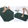 image:imageSmiry Luxury Chenille Bath Rug Set 2 Piece Extra Soft and Absorbent Shaggy Bathroom Mat Rugs Machine Washable NonSlip Plush Carpet Runner for Tub Shower and Bath Room24x1630x20Green