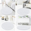 image:imageSmiry Bathroom Rugs Mat Round 24x24 Soft Absorbent Chenille Bath Rugs Non Slip Rubber Backing Machine Washable Quick Dry Bath Mats for Bathroom Floor Tub Shower Home Accessories White