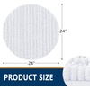 image:imageSmiry Bathroom Rugs Mat Round 24x24 Soft Absorbent Chenille Bath Rugs Non Slip Rubber Backing Machine Washable Quick Dry Bath Mats for Bathroom Floor Tub Shower Home Accessories White