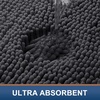 image:imageSmiry Luxury Chenille Bathroom Rugs 120X24 Extra Soft and Absorbent Shaggy Bath Mat Machine Washable NonSlip Plush Carpet Runner for Tub Shower and Floor Home Decor Accessories Charcoal Grey
