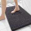 image:imageSmiry Luxury Chenille Bathroom Rugs 120X24 Extra Soft and Absorbent Shaggy Bath Mat Machine Washable NonSlip Plush Carpet Runner for Tub Shower and Floor Home Decor Accessories Charcoal Grey