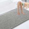image:imageSmiry Luxury Chenille Bathroom Rugs 24x16 Extra Soft and Absorbent Shaggy Bath Mat Machine Washable NonSlip Plush Carpet Runner for Tub Shower and Floor Home Decor Accessories Sage GreenLight Grey