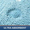 image:imageSmiry Luxury Chenille Bathroom Rugs 24x16 Extra Soft and Absorbent Shaggy Bath Mat Machine Washable NonSlip Plush Carpet Runner for Tub Shower and Floor Home Decor Accessories Sage GreenSky Blue