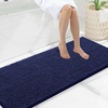 image:imageSmiry Luxury Chenille Bathroom Rugs 24x16 Extra Soft and Absorbent Shaggy Bath Mat Machine Washable NonSlip Plush Carpet Runner for Tub Shower and Floor Home Decor Accessories Sage GreenNavy Blue