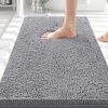 image:imageSmiry Luxury Chenille Bathroom Rugs 24x16 Extra Soft and Absorbent Shaggy Bath Mat Machine Washable NonSlip Plush Carpet Runner for Tub Shower and Floor Home Decor Accessories Sage GreenGrey