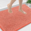 image:imageSmiry Luxury Chenille Bathroom Rugs 24x16 Extra Soft and Absorbent Shaggy Bath Mat Machine Washable NonSlip Plush Carpet Runner for Tub Shower and Floor Home Decor Accessories Sage GreenCoral
