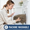 image:imageSmiry Luxury Chenille Bathroom Rugs 24x16 Extra Soft and Absorbent Shaggy Bath Mat Machine Washable NonSlip Plush Carpet Runner for Tub Shower and Floor Home Decor Accessories Sage GreenCamel
