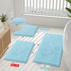 image:imageSmiry Luxury Chenille Bathroom Rugs 24x16 Extra Soft and Absorbent Shaggy Bath Mat Machine Washable NonSlip Plush Carpet Runner for Tub Shower and Floor Home Decor Accessories Sage GreenSky Blue