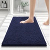 image:imageSmiry Luxury Chenille Bathroom Rugs 24x16 Extra Soft and Absorbent Shaggy Bath Mat Machine Washable NonSlip Plush Carpet Runner for Tub Shower and Floor Home Decor Accessories Sage GreenNavy Blue