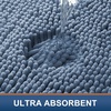 image:imageSmiry Luxury Chenille Bathroom Rugs 24x16 Extra Soft and Absorbent Shaggy Bath Mat Machine Washable NonSlip Plush Carpet Runner for Tub Shower and Floor Home Decor Accessories Sage GreenGrayish Blue