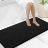 image:imageSmiry Luxury Chenille Bathroom Rugs 24x16 Extra Soft and Absorbent Shaggy Bath Mat Machine Washable NonSlip Plush Carpet Runner for Tub Shower and Floor Home Decor Accessories Sage GreenBlack
