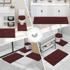 image:imageSmiry Luxury Chenille Bathroom Rugs 24x16 Extra Soft and Absorbent Shaggy Bath Mat Machine Washable NonSlip Plush Carpet Runner for Tub Shower and Floor Home Decor Accessories Caramel Red