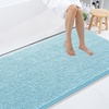 image:imageSmiry Luxury Chenille Bathroom Rugs 24x16 Extra Soft and Absorbent Shaggy Bath Mat Machine Washable NonSlip Plush Carpet Runner for Tub Shower and Floor Home Decor Accessories Sage GreenSky Blue