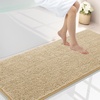 image:imageSmiry Luxury Chenille Bathroom Rugs 24x16 Extra Soft and Absorbent Shaggy Bath Mat Machine Washable NonSlip Plush Carpet Runner for Tub Shower and Floor Home Decor Accessories Sage GreenBeige