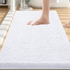 image:imageSmiry Luxury Chenille Bathroom Rugs 24x16 Extra Soft and Absorbent Shaggy Bath Mat Machine Washable NonSlip Plush Carpet Runner for Tub Shower and Floor Home Decor Accessories Sage GreenWhite