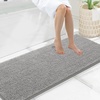 image:imageSmiry Luxury Chenille Bathroom Rugs 24x16 Extra Soft and Absorbent Shaggy Bath Mat Machine Washable NonSlip Plush Carpet Runner for Tub Shower and Floor Home Decor Accessories Sage GreenLight Grey