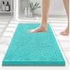 image:imageSmiry Luxury Chenille Bathroom Rugs 24x16 Extra Soft and Absorbent Shaggy Bath Mat Machine Washable NonSlip Plush Carpet Runner for Tub Shower and Floor Home Decor Accessories Sage GreenTurquoise