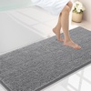 image:imageSmiry Luxury Chenille Bathroom Rugs 24x16 Extra Soft and Absorbent Shaggy Bath Mat Machine Washable NonSlip Plush Carpet Runner for Tub Shower and Floor Home Decor Accessories Sage GreenGrey
