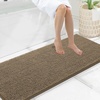 image:imageSmiry Luxury Chenille Bathroom Rugs 24x16 Extra Soft and Absorbent Shaggy Bath Mat Machine Washable NonSlip Plush Carpet Runner for Tub Shower and Floor Home Decor Accessories Sage GreenCamel