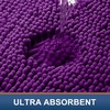 image:imageSmiry Luxury Chenille Bathroom Rugs 24x16 Extra Soft and Absorbent Shaggy Bath Mat Machine Washable NonSlip Plush Carpet Runner for Tub Shower and Floor Home Decor Accessories Sage GreenViolet