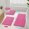 image:imageSmiry Luxury Chenille Bathroom Rugs 24x16 Extra Soft and Absorbent Shaggy Bath Mat Machine Washable NonSlip Plush Carpet Runner for Tub Shower and Floor Home Decor Accessories Sage GreenHot Pink