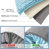image:imageSmiry Luxury Chenille Bathroom Rugs 24x16 Extra Soft and Absorbent Shaggy Bath Mat Machine Washable NonSlip Plush Carpet Runner for Tub Shower and Floor Home Decor Accessories Sage GreenSky Blue