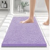 image:imageSmiry Luxury Chenille Bathroom Rugs 24x16 Extra Soft and Absorbent Shaggy Bath Mat Machine Washable NonSlip Plush Carpet Runner for Tub Shower and Floor Home Decor Accessories Sage GreenPurple
