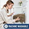 image:imageSmiry Luxury Chenille Bathroom Rugs 24x16 Extra Soft and Absorbent Shaggy Bath Mat Machine Washable NonSlip Plush Carpet Runner for Tub Shower and Floor Home Decor Accessories Sage GreenCamel