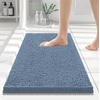 image:imageSmiry Luxury Chenille Bathroom Rugs 24x16 Extra Soft and Absorbent Shaggy Bath Mat Machine Washable NonSlip Plush Carpet Runner for Tub Shower and Floor Home Decor Accessories Sage GreenGrayish Blue