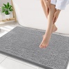 image:imageSmiry Luxury Chenille Bathroom Rugs 24x16 Extra Soft and Absorbent Shaggy Bath Mat Machine Washable NonSlip Plush Carpet Runner for Tub Shower and Floor Home Decor Accessories Sage GreenGrey