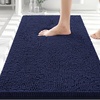image:imageSmiry Luxury Chenille Bathroom Rugs 24x16 Extra Soft and Absorbent Shaggy Bath Mat Machine Washable NonSlip Plush Carpet Runner for Tub Shower and Floor Home Decor Accessories Sage GreenNavy Blue