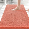 image:imageSmiry Luxury Chenille Bathroom Rugs 24x16 Extra Soft and Absorbent Shaggy Bath Mat Machine Washable NonSlip Plush Carpet Runner for Tub Shower and Floor Home Decor Accessories Sage GreenCoral