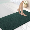image:imageSmiry Luxury Chenille Bathroom Rugs 24x16 Extra Soft and Absorbent Shaggy Bath Mat Machine Washable NonSlip Plush Carpet Runner for Tub Shower and Floor Home Decor Accessories Sage GreenGreen