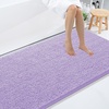 image:imageSmiry Luxury Chenille Bathroom Rugs 24x16 Extra Soft and Absorbent Shaggy Bath Mat Machine Washable NonSlip Plush Carpet Runner for Tub Shower and Floor Home Decor Accessories Sage GreenPurple