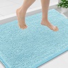 image:imageSmiry Luxury Chenille Bathroom Rugs 24x16 Extra Soft and Absorbent Shaggy Bath Mat Machine Washable NonSlip Plush Carpet Runner for Tub Shower and Floor Home Decor Accessories Sage GreenSky Blue