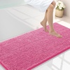 image:imageSmiry Luxury Chenille Bathroom Rugs 24x16 Extra Soft and Absorbent Shaggy Bath Mat Machine Washable NonSlip Plush Carpet Runner for Tub Shower and Floor Home Decor Accessories Sage GreenHot Pink