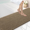 image:imageSmiry Luxury Chenille Bathroom Rugs 24x16 Extra Soft and Absorbent Shaggy Bath Mat Machine Washable NonSlip Plush Carpet Runner for Tub Shower and Floor Home Decor Accessories Sage GreenCamel