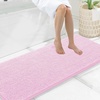 image:imageSmiry Luxury Chenille Bathroom Rugs 24x16 Extra Soft and Absorbent Shaggy Bath Mat Machine Washable NonSlip Plush Carpet Runner for Tub Shower and Floor Home Decor Accessories Sage GreenPink