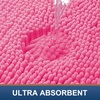 image:imageSmiry Luxury Chenille Bathroom Rugs 24x16 Extra Soft and Absorbent Shaggy Bath Mat Machine Washable NonSlip Plush Carpet Runner for Tub Shower and Floor Home Decor Accessories Sage GreenHot Pink