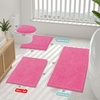 image:imageSmiry Luxury Chenille Bathroom Rugs 24x16 Extra Soft and Absorbent Shaggy Bath Mat Machine Washable NonSlip Plush Carpet Runner for Tub Shower and Floor Home Decor Accessories Sage GreenHot Pink