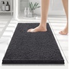 image:imageSmiry Luxury Chenille Bathroom Rugs 24x16 Extra Soft and Absorbent Shaggy Bath Mat Machine Washable NonSlip Plush Carpet Runner for Tub Shower and Floor Home Decor Accessories Sage GreenCharcoal Grey
