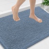 image:imageSmiry Luxury Chenille Bathroom Rugs 24x16 Extra Soft and Absorbent Shaggy Bath Mat Machine Washable NonSlip Plush Carpet Runner for Tub Shower and Floor Home Decor Accessories Sage GreenGrayish Blue