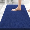 image:imageSmiry Luxury Chenille Bathroom Rugs 24x16 Extra Soft and Absorbent Shaggy Bath Mat Machine Washable NonSlip Plush Carpet Runner for Tub Shower and Floor Home Decor Accessories Sage GreenRoyal Blue