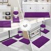 image:imageSmiry Luxury Chenille Bathroom Rugs 24x16 Extra Soft and Absorbent Shaggy Bath Mat Machine Washable NonSlip Plush Carpet Runner for Tub Shower and Floor Home Decor Accessories Sage GreenViolet