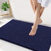 image:imageSmiry Luxury Chenille Bathroom Rugs 24x16 Extra Soft and Absorbent Shaggy Bath Mat Machine Washable NonSlip Plush Carpet Runner for Tub Shower and Floor Home Decor Accessories Sage GreenNavy Blue